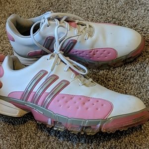 Women's Adidas golf shoes pink and white size 10